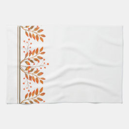 Red Rowan Berries & Gold Blätter Geschirrtuch