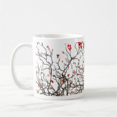 Red rowan fruit or ash berries kaffeetasse (Links)