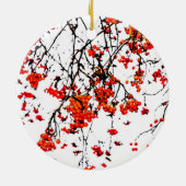 Red rowan fruit or ash berries keramikornament (Hinten)