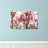 Red rowan fruit or ash berries leinwanddruck (Insitu (Holzboden))