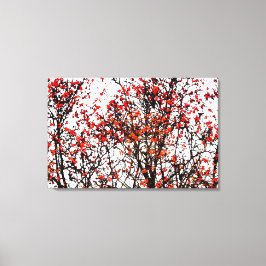 Red rowan fruit or ash berries leinwanddruck