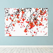 Red rowan fruit or ash berries leinwanddruck (Insitu (Holzboden))