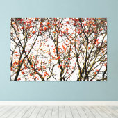 Red rowan fruit or ash berries leinwanddruck (Insitu (Holzboden))