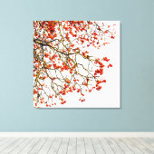 Red rowan fruit or ash berries leinwanddruck (Insitu (Holzboden))