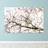 Red rowan fruit or ash berries leinwanddruck (Insitu (Holzboden))