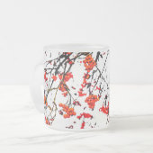 Red rowan fruit or ash berries mattglastasse (Vorderseite Links)