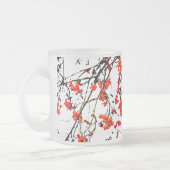 Red rowan fruit or ash berries mattglastasse (Links)