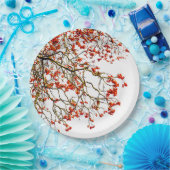 Red rowan fruit or ash berries pappteller (Party)