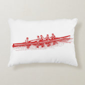 Red Rowing Rowers Crew Team Wassersport Dekokissen (Vorderseite)