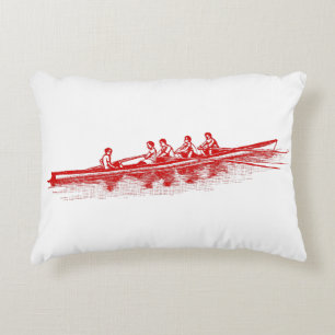 Red Rowing Rowers Crew Team Wassersport Dekokissen