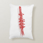 Red Rowing Rowers Crew Team Wassersport Dekokissen (Rückseite(Vertikal))