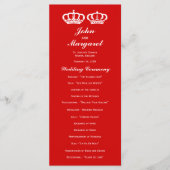 Red Royal Couple Wedding Program Programm (Vorderseite)
