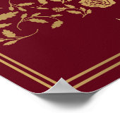 Red Royal Medieval Gold Sword Begrüßung Willkommen Poster (Ecke)