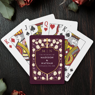 Red Royal Sword Shield Gastgeschenk Hochzeit Spielkarten