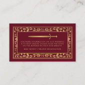 Red Royal Sword Wedding Website UAWG QR Code Begleitkarte (Vorderseite)