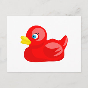Red Rubber Duck Postkarte