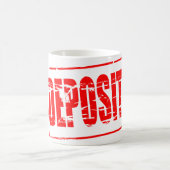 Red rubber stamp effect deposit kaffeetasse (Mittel)