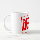 Red rubber stamp effect deposit kaffeetasse (Links)
