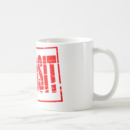 Red rubber stamp effect deposit kaffeetasse (Rechts)