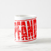 Red rubber stamp effect Pfand Kaffeetasse (Mittel)