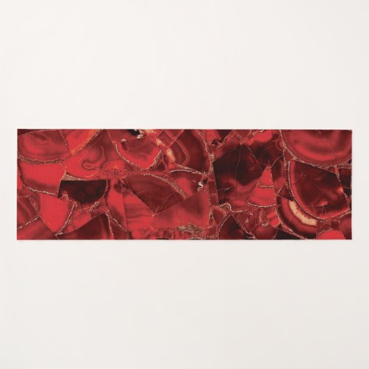 Red Ruby Carnelian Wertvoll Stone Yoga Mat Yogamatte (Vorderseite (Horizontal))