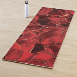 Red Ruby Carnelian Wertvoll Stone Yoga Mat Yogamatte