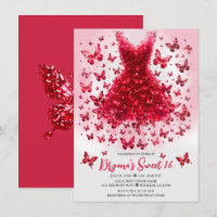 Red Ruby Crystal Butterfly Dress Juli Birthstone
