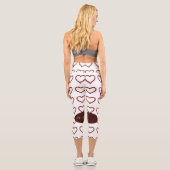 Red Ruby Gemstone Herz Capri Leggings (Rückseite)