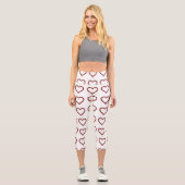 Red Ruby Gemstone Herz Capri Leggings (Vorderseite)