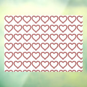 Red Ruby Gemstone Herz Fensteraufkleber (Blatt 3)