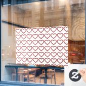 Red Ruby Gemstone Herz Fensteraufkleber (Café-Fenster)