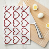 Red Ruby Gemstone Herz Geschirrtuch (Viertel Falte)