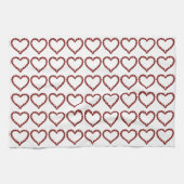 Red Ruby Gemstone Herz Geschirrtuch (Horizontal)