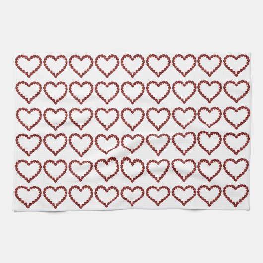 Red Ruby Gemstone Herz Geschirrtuch (Horizontal)