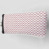 Red Ruby Gemstone Herz Golf Headcover (Vorderseite)