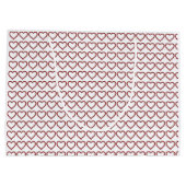 Red Ruby Gemstone Herz Große Geschenktüte (Rückseite)