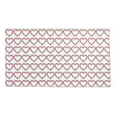 Red Ruby Gemstone Herz Kissenbezug (Rückseite-Links)