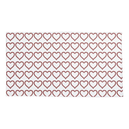 Red Ruby Gemstone Herz Kissenbezug (Rückseite-Links)