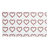 Red Ruby Gemstone Herz Kissenbezug (Rückseite-Rechts)