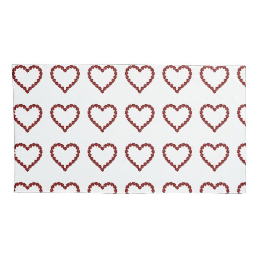 Red Ruby Gemstone Herz Kissenbezug (Rückseite-Rechts)