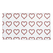 Red Ruby Gemstone Herz Kissenbezug (Rückseite-Links)