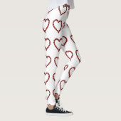 Red Ruby Gemstone Herz Leggings (Rechts)