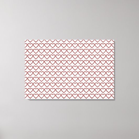 Red Ruby Gemstone Herz Leinwanddruck (Vorderseite)