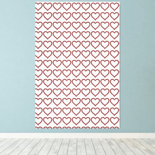 Red Ruby Gemstone Herz Leinwanddruck (Insitu (Holzboden))