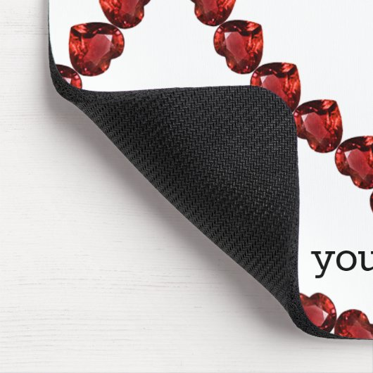 Red Ruby Gemstone Herz Mousepad (Ecke)