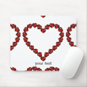 Red Ruby Gemstone Herz Mousepad (Mit Mouse)