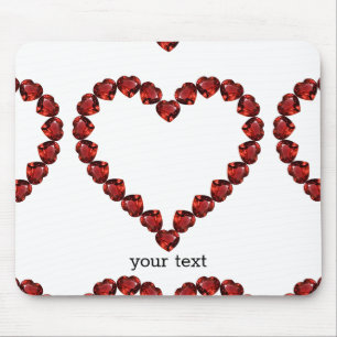 Red Ruby Gemstone Herz Mousepad