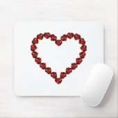 Red Ruby Gemstone Herz Mousepad (Mit Mouse)