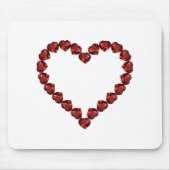Red Ruby Gemstone Herz Mousepad (Vorne)