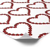 Red Ruby Gemstone Herz Poster (Ecke)